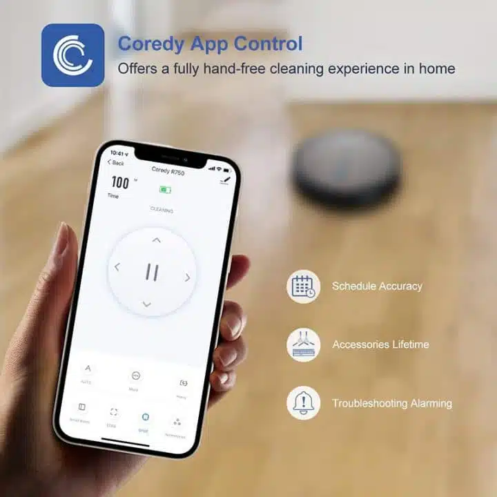 Coredy R750 Robot Vacuum Smart Cleaning App Control