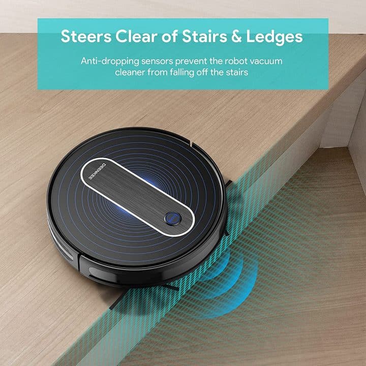 Deenkee DK600MAX Robot Vacuum Steer Clear of Stairs & Ledges