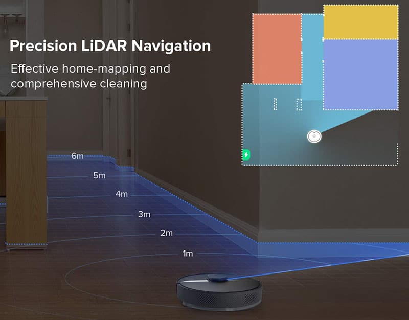 Roborock S6 Robot Vacuum Precision Lidar Navigation