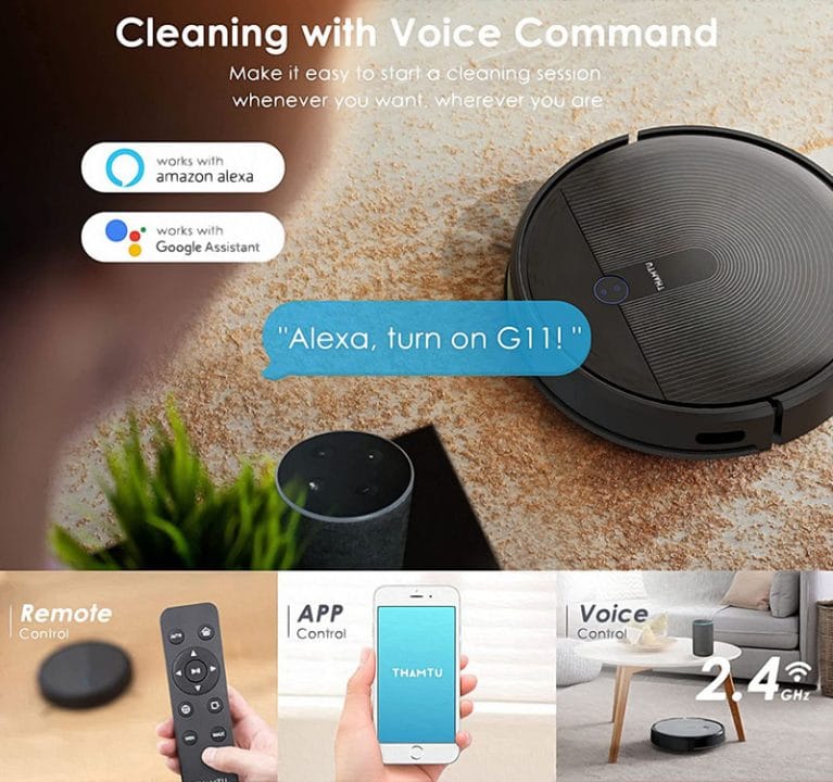 Thamtu G11 Robot Vacuum Voice Control