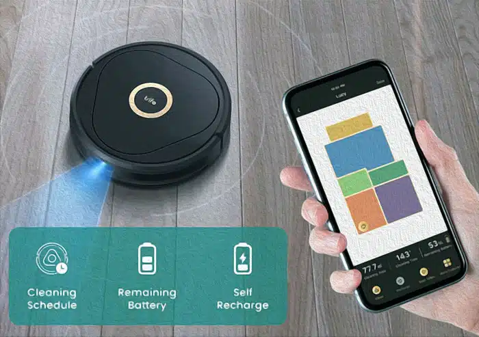 TRIFO Robot Vacuum with 1080P Night Vision, Dual Cameras, Reactive AI and Intelligent Mapping, Robot Vacuum Cleaner, 4000Pa, Wi-Fi Compatible with Alexa, Good for Pet Hair, Carpet (Pet Version)